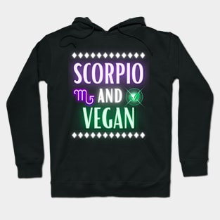 Scorpio and Vegan Retro Style Neon Hoodie